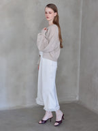 Many rose embroidery cardigan モカ size:M model:173cm ALINA