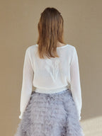 Tulip crochet cardigan ホワイト size:M model:174cm KATERYNA
