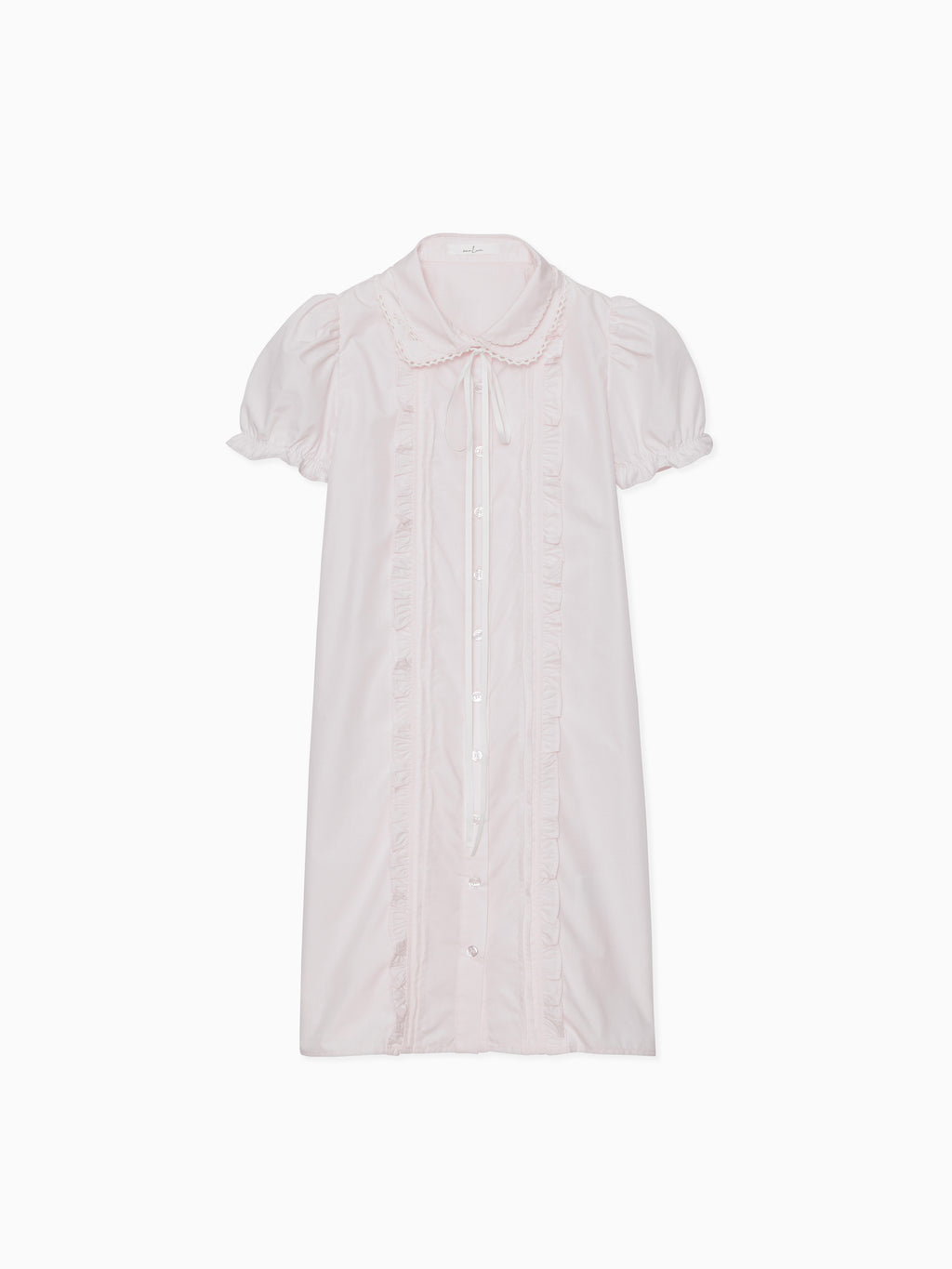 Pintuck mini shirt dress ピンク