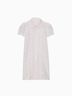 Pintuck mini shirt dress ピンク