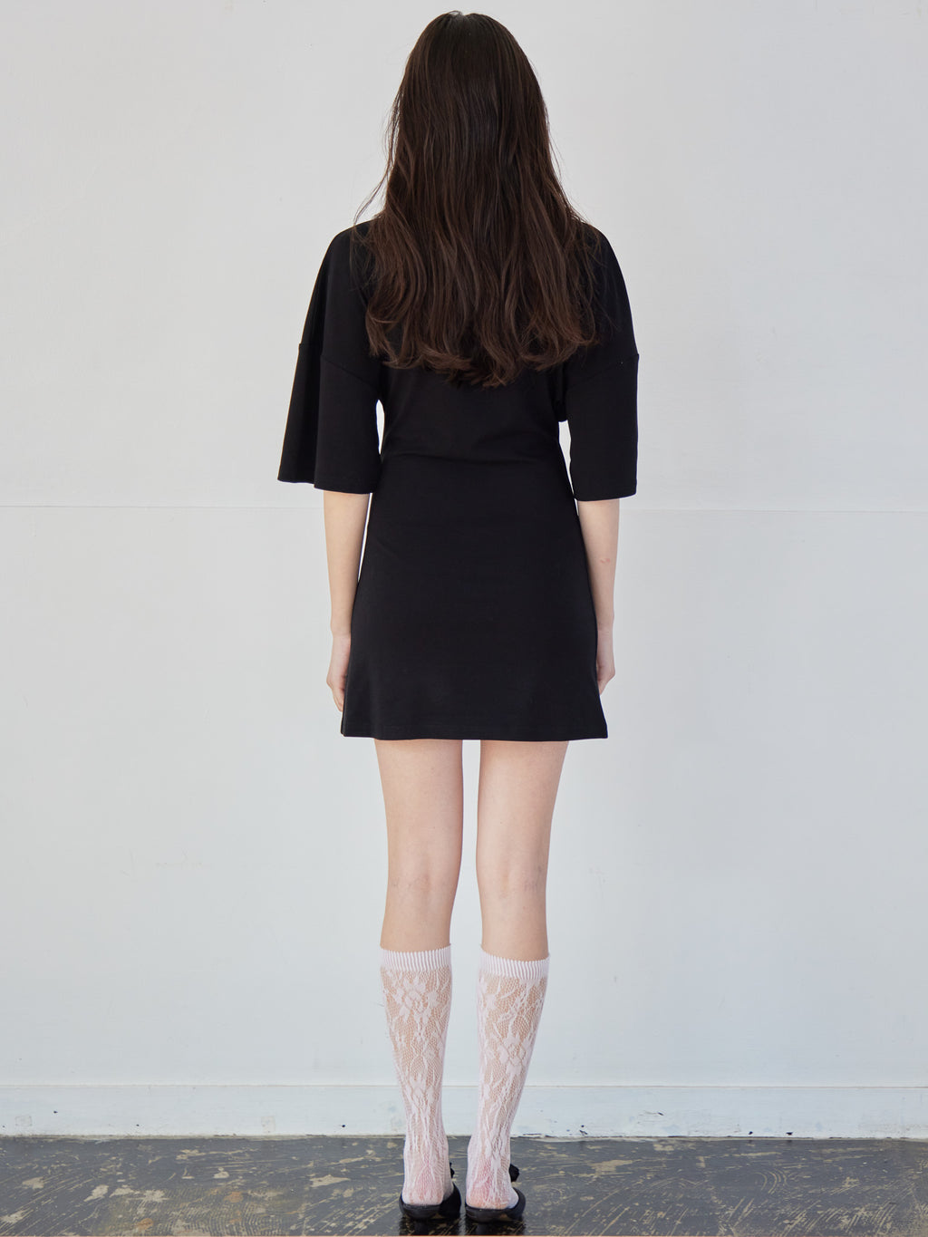 Logo T-shirt dress ブラック size:M model:172cm GINEVRA