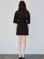Logo T-shirt dress ブラック size:M model:172cm GINEVRA