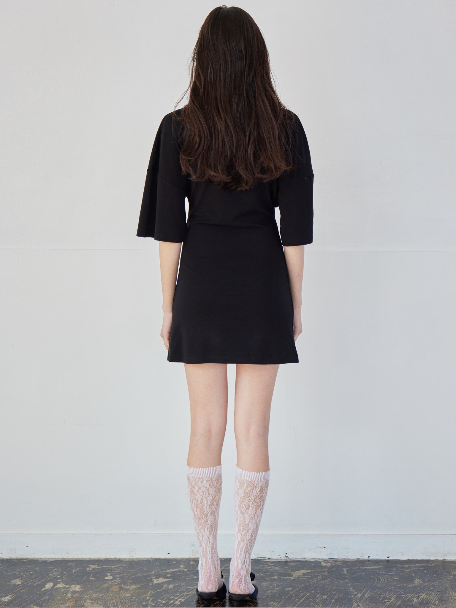 Logo T-shirt dress ブラック size:M model:172cm GINEVRA