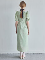 Decollete lace dress ミント size:M model:171cm ANIUTA