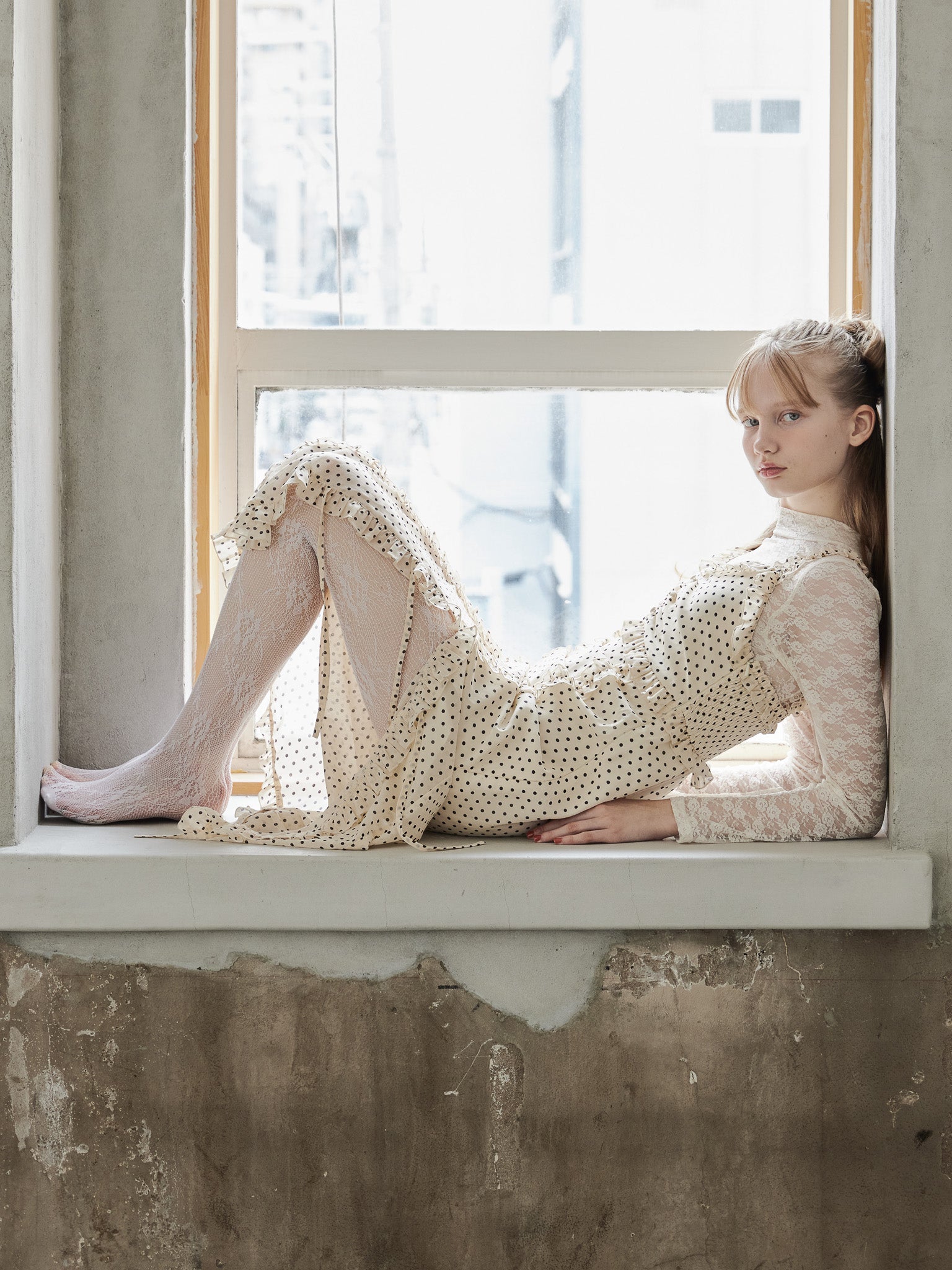 Frill slit cami dress ベージュ size:M model:173cm DASHA.G