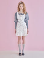 Rose pleated apron dress ホワイト size:M model:173cm Olesia