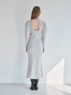 I miss you heart cut dress グレー