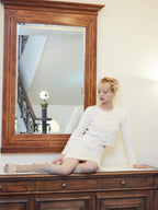 Shaggy mini skirt ホワイト size:M model:163cm MINAMI