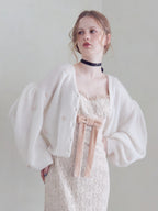 Many rose embroidery cardigan ホワイト size:M model:173cm ALINA