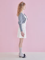 Rose pleated apron dress ホワイト size:M model:173cm Olesia