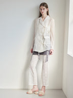 Heart trimming lace pants ホワイト size:M model:174cm LERA