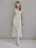 Frill slit cami dress ホワイト size:M model:173cm DASHA.G