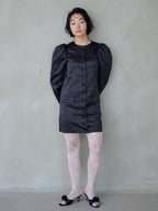 Volume sleeve mini dress ブラック size:M model:161cm 富樫かなえ