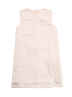 Many ribbon satin mini dress ピンク