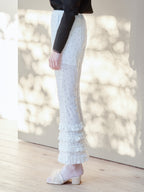 Frill tulle print pants ホワイト size:M model:174cm KATERYNA