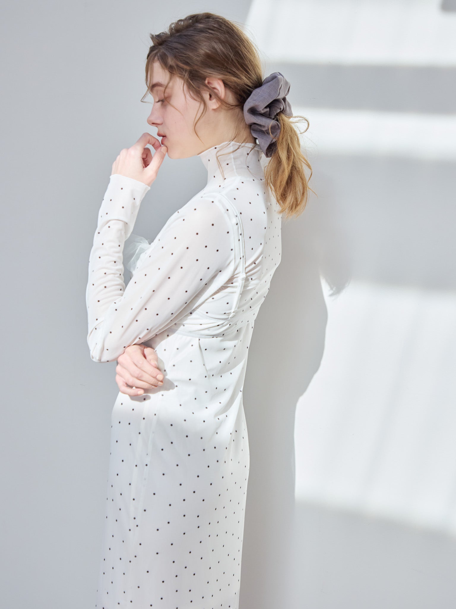 Tulle print dress & bra ホワイト size:M model:174cm KATERYNA