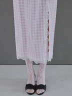 Rose gingham dress ピンク size:M model:175cm MARTA