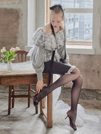Hem lace sabrina pants グレー size:M model:173cm DASHA.G
