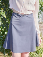 Hem flare mini skirt グレー size:M model:174cm KATERYNA