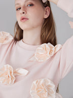 Many rose sweat top ピンク size:M model:173cm ALINA
