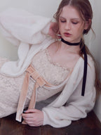 Many rose embroidery cardigan ホワイト size:M model:173cm ALINA