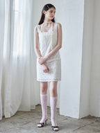 Low belt lace mini dress ホワイト size:M model:170cm ALICE