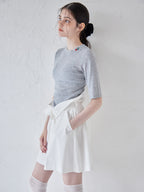 Rose embroidery eyelet short top グレー size:M model:170cm ALICE