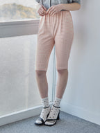 Gingham check sabrina stretch pants ピンク size:M model:171cm ANIUTA