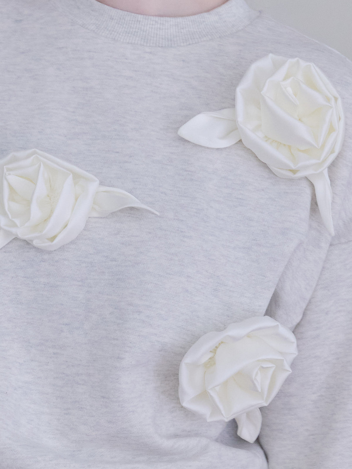 Many rose sweat top グレー size:M model:173cm ALINA
