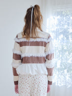 Balloon hem rugby shirt モカ size:M model:174cm KATERYNA