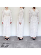 Tulip embroidered dress ホワイト