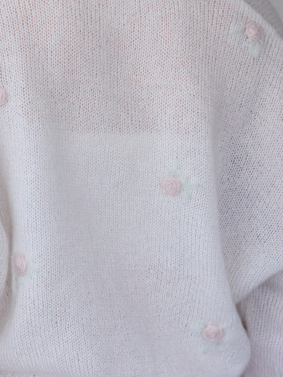 Many rose embroidery cardigan ホワイト size:M model:173cm ALINA