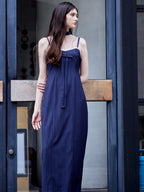 Stripe ribbon tight dress ネイビー size:M model:170cm ALICE