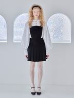 Rose pleated apron dress ブラック size:M model:173cm Olesia