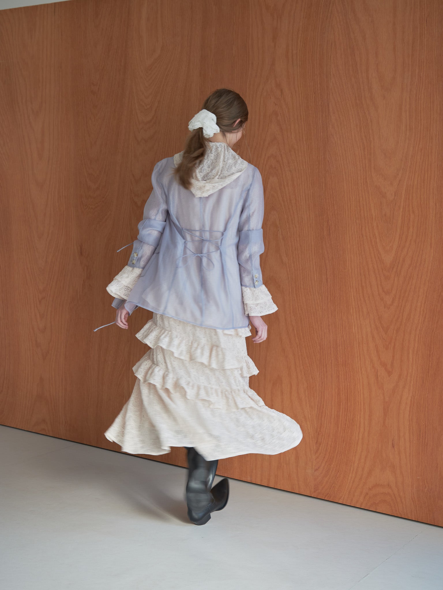 Hoodie race dress ピンク size:M model:174cm LERA