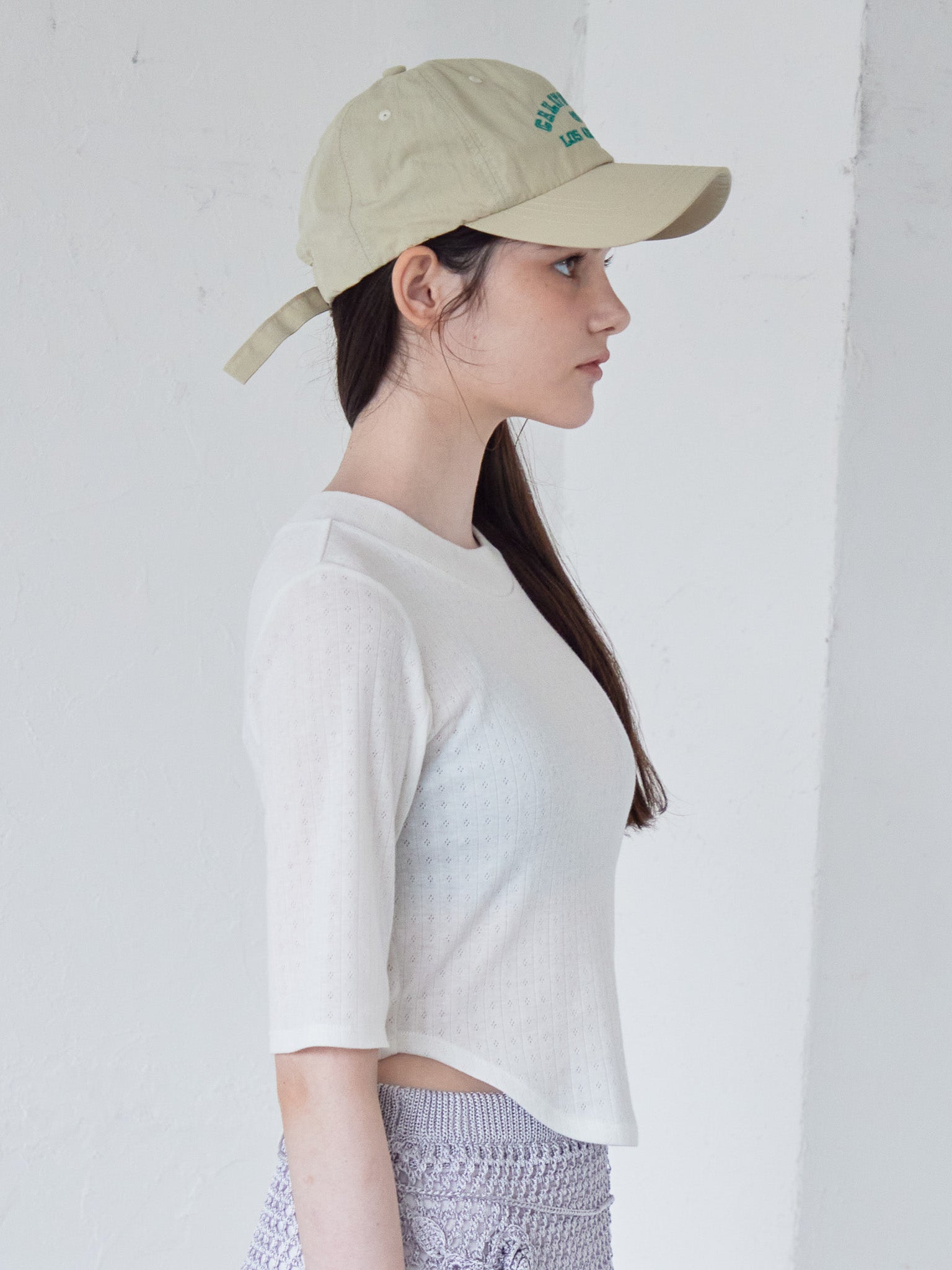 Rose embroidery eyelet short top ホワイト size:M model:170cm ALICE