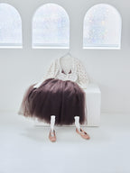 Volume tulle skirt tank dress ブラウン size:M model:173cm Olesia