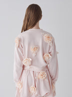 Many rose sweat top ピンク size:M model:173cm ALINA