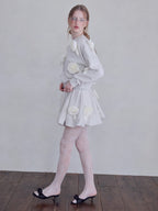 Many rose sweat top グレー size:M model:173cm ALINA
