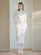 Tulle print dress & bra アイボリー size:M model:174cm KATERYNA