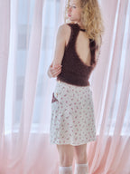 Lace lined mini skirt ホワイト size:M model:173cm Olesia