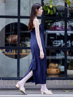 Stripe ribbon tight dress ネイビー size:M model:170cm ALICE