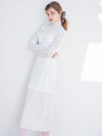 Tulle print dress & bra ホワイト size:M model:174cm KATERYNA