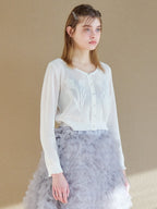 Tulip crochet cardigan ホワイト size:M model:174cm KATERYNA