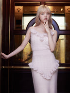 Mohair crochet cami dress ピンク size:M model:163cm MINAMI