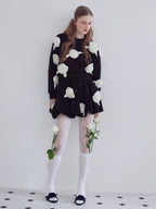 Many rose sweat top ブラック size:M model:173cm ALINA