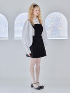 Rose pleated apron dress ブラック size:M model:173cm Olesia