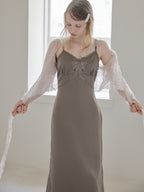 Mohair crochet ribbon cardigan ピンク size:M model:173cm DASHA.G