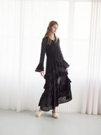 Hoodie race dress ブラック size:M model:174cm LERA