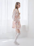 Many rose sweat top ピンク size:M model:173cm ALINA